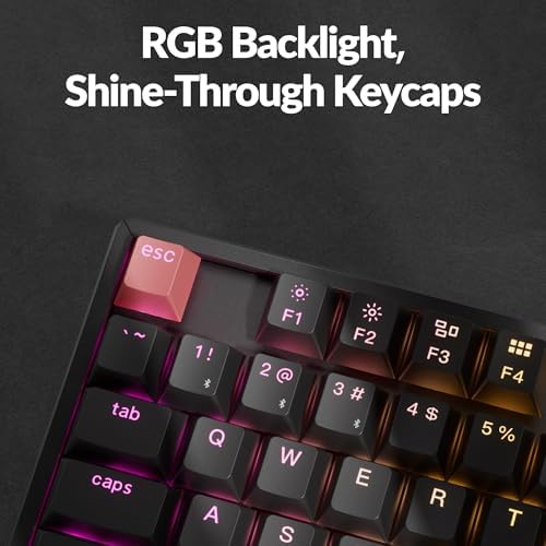 Keychron K8 V2 Wireless RGB Mechanical Keyboard, 87-Key TKL Layout, QMK Launcher Custom, Hot-Swap Brown Switch, Shine-Through Keycaps, Bluetooth 5.2 & Wired, Aluminum Frame, for Mac/Windows/Linux - Image 5