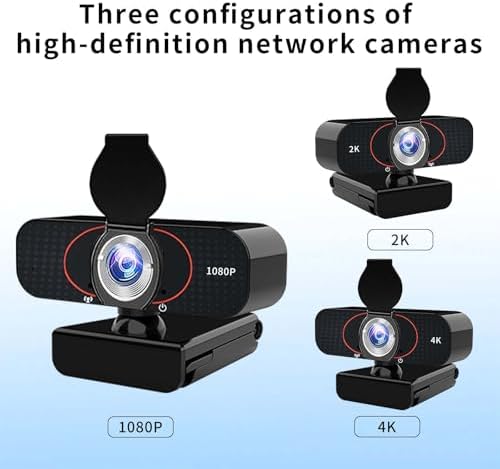 Webcam for pc, Camera for Computer/Laptop/Light Correction/Microphone, Web cam for Streaming/Gaming/Online Classes/Conferences/Video Callings,Updated HD 4K Webcam - Image 7