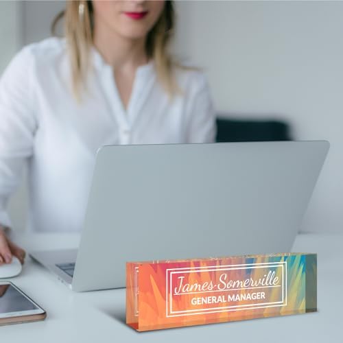Desk Name Plate Personalized, Custom Name Plate for Desk, Acrylic Desktop Accessories, Office Gift & Decor for Women Men, Teacher Nurse Boss Employee Appreciation Gifts - Image 6