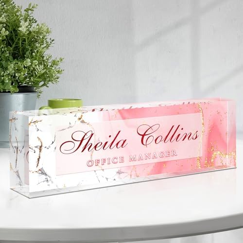 Custom Name Plate for Desk, Employee Appreciation Gifts, Office Decor by Spricoz