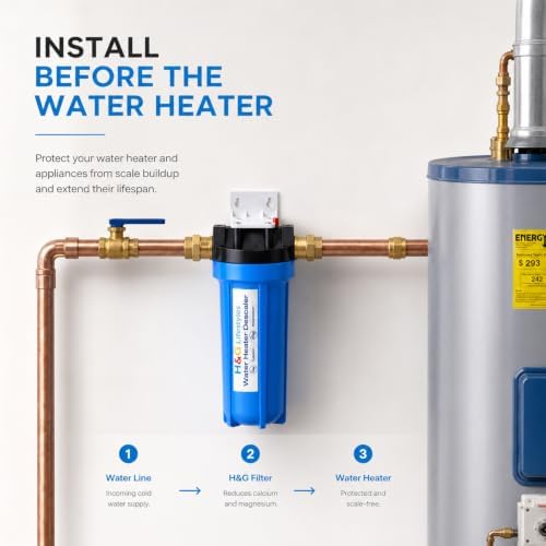H&G Lifestyles Inline Water Softener for Water Heater, Scale Inhibitor - Image 4