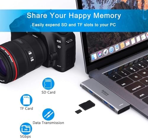 USB C Adapter for MacBook Pro/Air M1 M2 M3 2021 2020 2019 13" 15" 16" - Image 4