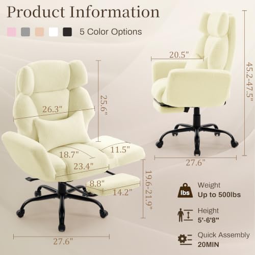 Big and Tall Office Chair with Flip Arms, Extra Wide Seat for Pets Sitting - Image 2