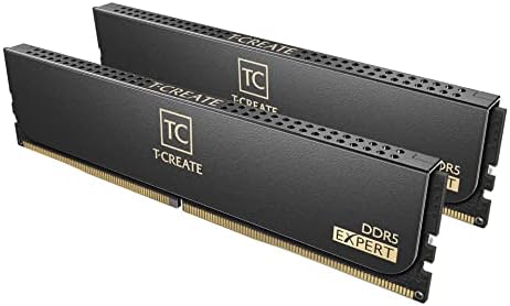 TEAMGROUP T-Create Expert CL30 Overclocking 10L DDR5 32GB Kit (2 x 16GB) 6000MHz (PC5-48000) Intel XMP 3.0 & AMD EXPO Compatible Desktop Memory Module Ram Black - CTCED532G6000HC30DC01 by TEAMGROUP