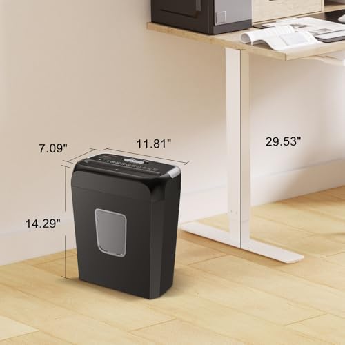 Bonsaii 6-Sheet Cross Cut Paper Shredder for Home, 3.4 Gal Bin - Image 5