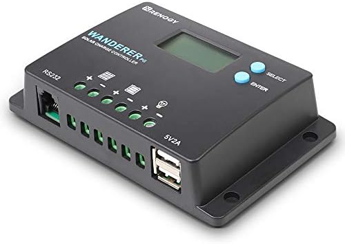 Renogy 10A PWM Solar Charge Controller 12V/24V Positive Ground LCD by RenogySolar