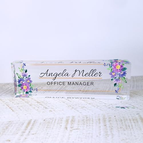 Artblox Personalized Acrylic Desk Name Plate, Modern Style, Office Professional Use - Image 3