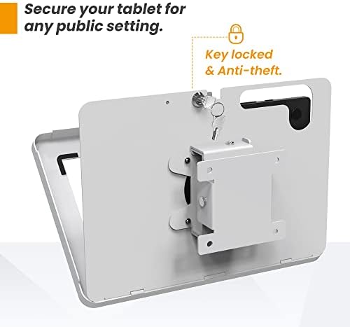 Tablet Wall Mount Compatible with 11" Samsung Galaxy Tab A11+, Tab A9+, Anti-Theft Lock Adjustable - BSW101WJ - Image 4