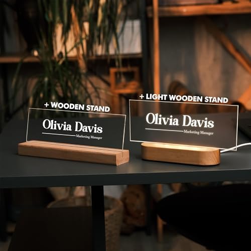 Personalized LED Desk Name Plate – Custom Office Name Sign - Image 3