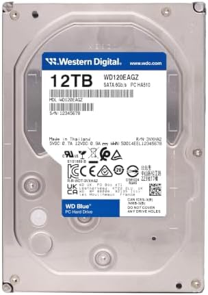 Western Digital 12TB WD Blue Internal Hard Drive HDD - 7200 RPM, SATA 6 Gb/s, 512 MB Cache, 3.5" - WD120EAGZ - Image 2