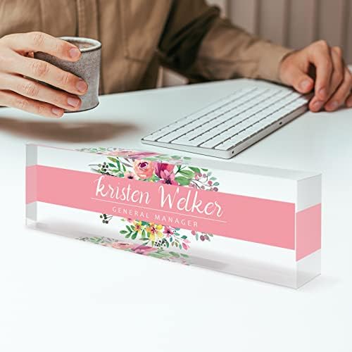 Desk Name Plate Personalized, Custom Name Plates for Desks, Personalized Acrylic Name Plate for Desk, Teacher, Employee Appreciation Gifts, Office Gifts for Coworkers, Boss Lady Gifts - Image 4