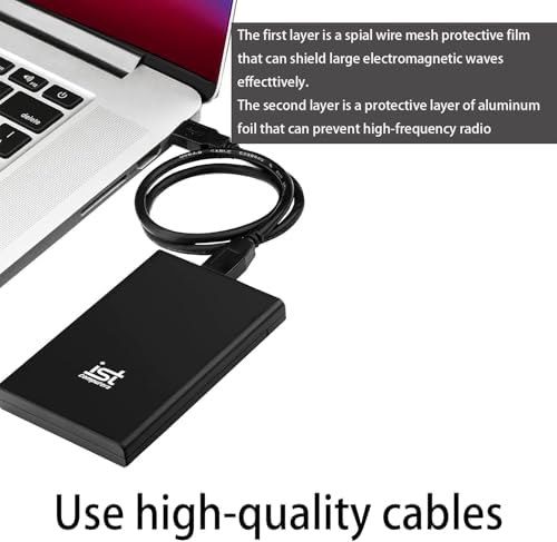 ist computers 500GB External Hard Drive, USB 3.0, Ultra Slim Portable HDD Storage for PC & Mac Laptop, Desktop, PS4, PS5, Xbox One External Storage, Plug and Play Backup Drive, Home, Business, Black - Image 3