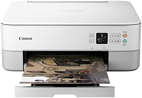 Canon PIXMA TS5320 All in One Wireless Printer, Scanner, Copier with AirPrint, White, Works with Alexa by Unknown