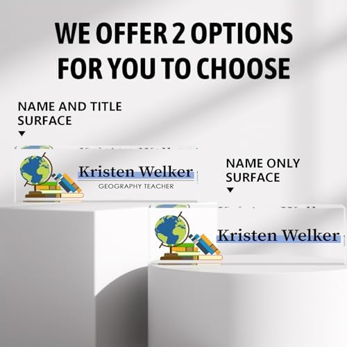 Name Plate for Desk-Personalized Name Plates for Desk-Name Plate Personalized for Office-Gifts for Teacher Boss Employee Appreciation Office Desk Decor (teacher2) - Image 3