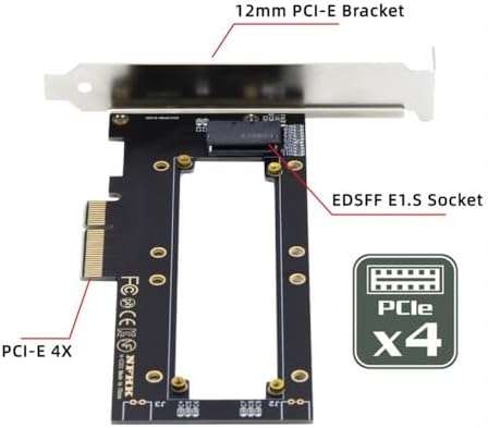 CY Adapter PCI-E4.0 4X Host Adapter to NVMe Ruler 1U GEN-Z 1C 4X 5.9mm 8.0mm Thickness EDSFF Short SSD E1.S Carrier Adapter - Image 4
