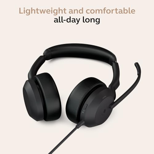 Jabra Evolve2 50 Wired Dual-Ear USB Headset with Microphone, Black - Image 3