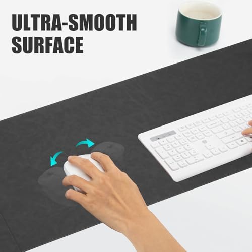Magnetic 15W Fast Wireless Charging Desk Pad, 35.4"x16.8" Extra Large Mouse Pad, Microfiber Leather Office Desk Mat, Waterproof and Scratch-Resistant Mouse Mat for Office and Home Use, Grey Color - Image 6
