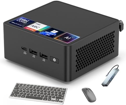ASUS NUC 15 Pro AI Mini PC, Intel Series 2 Ultra 5 225H (14C/14T), 64GB DDR5 RAM, 2TB PCIe SSD, Intel Arc 130T GPU, Win 11 Pro, Thunderbolt 4, WiFi 7, Quad 4K HDR, Wireless KB & MSE, Docking Station by Unknown