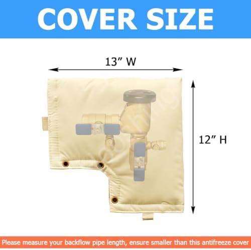 Hooshing Backflow Preventer Cover Pressure Vacuum Breaker Protection Pouch Winter Water Well Pump Sprinkler Valve Cover Insulated Protects from Severe Snow and Intense Sun - Image 2
