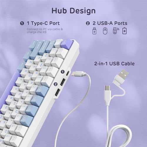 RK ROYAL KLUDGE RK96 RGB Wireless Mechanical Gaming Keyboard w/Wrist Rest - Image 4