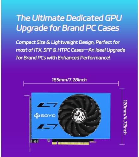 SOYO AMD Radeon RX 580 Graphics Card, 8GB 2048SP GDDR5 256-Bit, 6xHDMI 2.0b Ports, PCIe 3.0 x16 Video Card for PC, Single Fan Cooling, Supports Windows 11/10 Multi Monitor Desktop PC - Image 6