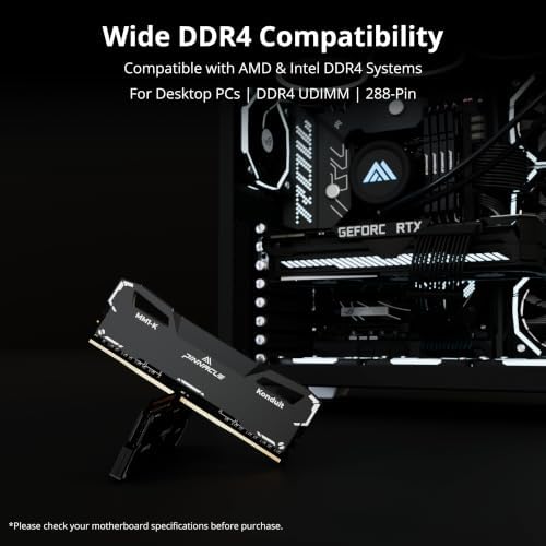 Timetec Pinnacle Konduit 16GB KIT(2x8GB) DDR4 3200MHz PC4-25600 CL16-18-18-38 XMP2.0 Overclocking 1.35V Compatible for AMD and Intel Desktop Gaming PC Memory Module RAM - Black - Image 5