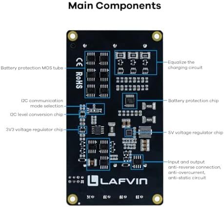 LAFVIN Uninterruptible Power Supply (UPS) Module for Raspberry Pi/Jetson Nano Supports Charging and Power Output at The Same Time 3S & 5V 5A Output - Image 5