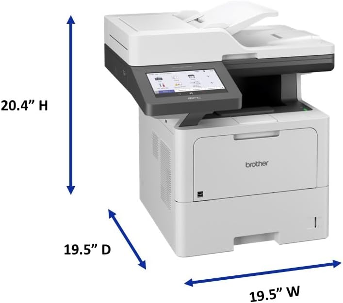 Brother MFC-L6810DW Enterprise Monochrome Laser All-in-One Printer, Large Paper Capacity, Wireless Networking, Advanced Security Features, and Duplex Print, Scan, and Copy, Works with Alexa - Image 2