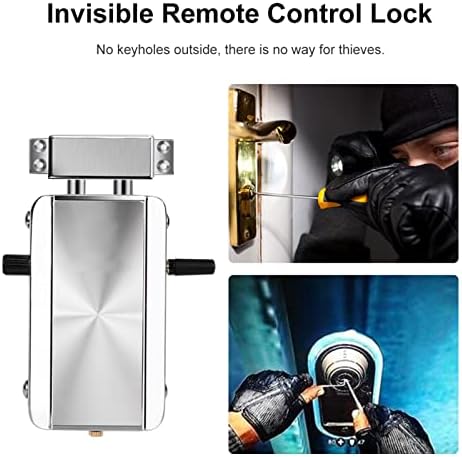 Geevorks Remote Control Electronic Intelligent Door Lock, Smart Wireless,Electronic Deadbolt Anti-Theft Smart Hidden Door Lock,with 4 Remote Control,Keyless Access Control System for Home - Image 3