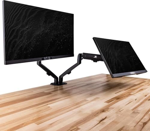Acer Nitro ED240Q FreeSync FHD 1500R Curve Monitor ZeroFrame Design with 1ms Response Time, VESA Mount (100mm), VGA, HDMI & Dockztorm Hub, Black (UM.UE0AA.H01) & ErgoFlexy Dual Monitor Mount (2Pack) - Image 5