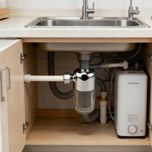 40-Micrometer Sediment Filter, Washing Machine Water Filter, G1/2 Threaded Water Filter With 304 Stainless Steel Mesh, Clear Housing, Water Heater Pre-Filter, Extends Appliance Life - Image 5