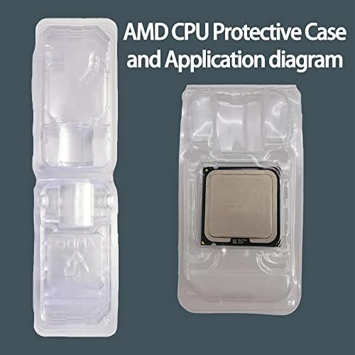 10pcs AMD CPU Protective Thicken Plastic Clamshell Case Trays Suitable with 10pcs Antistatic Bags and Labels (AMD) - Image 2