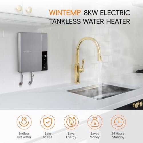 8kW Tankless Water Heater Electric 240V, Up to 1.9 GPM ETL - Image 5