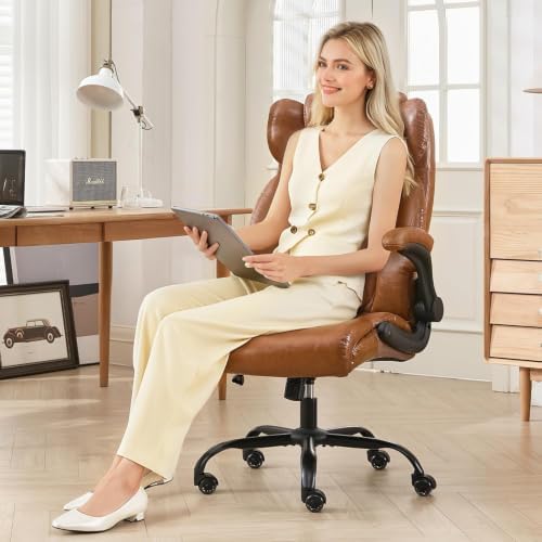500lbs Big and Tall Office Chair Adjustable Lumbar Support for Back Pain, Extra Wide Seat Executive Office Chair Thick Armrest Pad, Heavy Duty Base&Upgraded Wheels, Ergonomic Desk Chair - Image 2