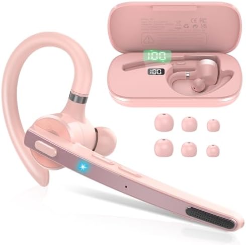 Bluetooth Headset, 90Hrs Bluetooth 5.3 Earpiece, APTX HD Audio, Mute Button by Thunelec