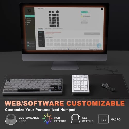 YUNZII AL21 Aluminum Wireless Number Pad (Silver, Cocoa Cream V2 Switch) - Image 4