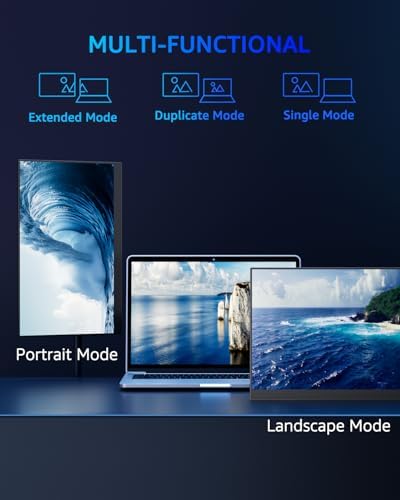 Yodoit 4K Portable Monitor, 16" 3840×2400 UHD IPS Travel Screen 1200nit Sunlight-Readable with 145% sRGB, 2000:1 Contrast for Photo Editing Outdoor Work Compatible with Laptop PC Mac PS5 Black - Image 6