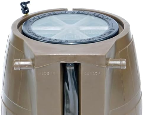 FCMP Outdoor Raincatcher 4000 Rain Barrel, Flat-Back Rainwater Catcher with Spigots, 50 Gallon, Brown - Portable Water Storage Container Tank for Home, Garden, and Backyard - Image 5