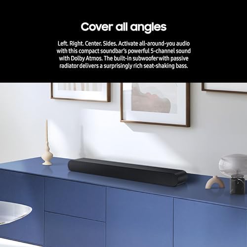 SAMSUNG S60D 5.0ch Soundbar w/Wireless Dolby Atmos Audio, All-in-One Design, Q-Symphony, SpaceFit Sound Pro, Adaptive Sound, Game Mode Pro with Alexa Built-in, HW-S60D/ZA - Image 3