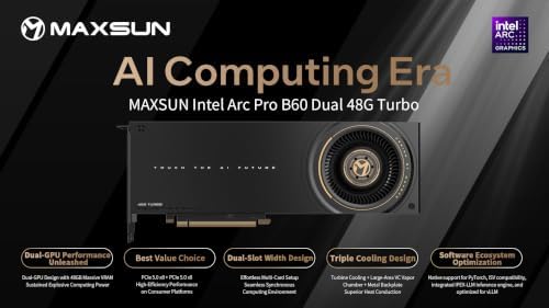 WEELIAO MAXSUN Intel Arc Pro B60 48G Turbo Workstation Graphics Card - Image 2