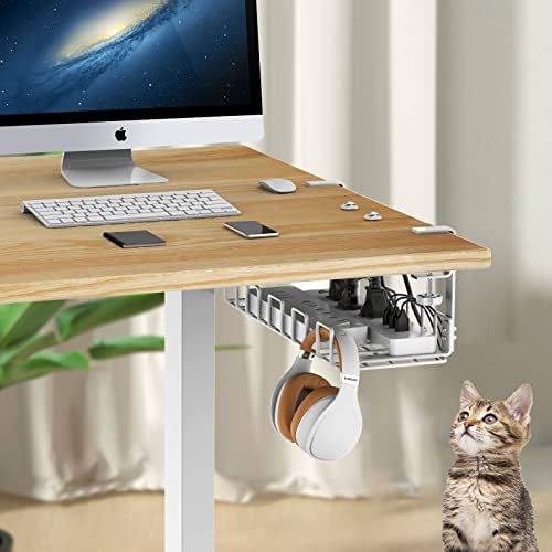 Under Desk Cable Management Tray No Drill Steel 15.7" - Image 6