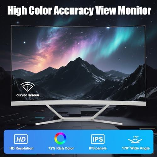 All-in-One Desktop Computer PC, 24" Curved FHD Display, i5-6500T 8GB 256GB - Image 3