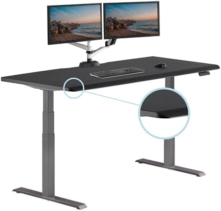 Vari ComfortEdge Electric Standing Desk – 72x30 – Black/Slate by Unknown