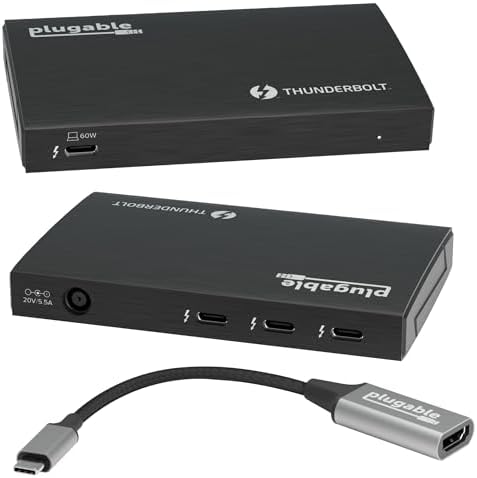 Plugable Thunderbolt 4 Hub | 3X Thunderbolt 4 Ports by Plugable