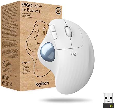 Logitech Ergo M575 Wireless Trackball Mouse for Business - Off-White by Unknown