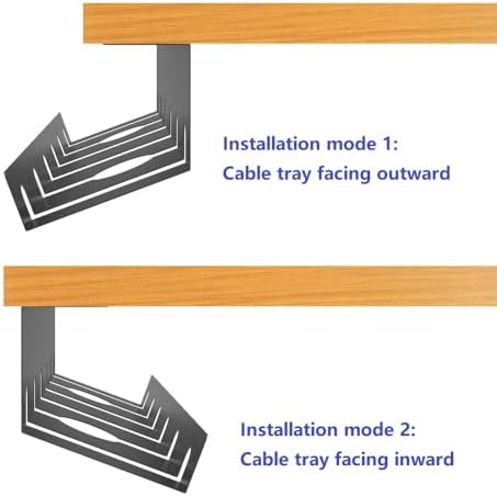 2 Pcs of Under Desk Cable Management Tray for Easy Mounting - Image 4