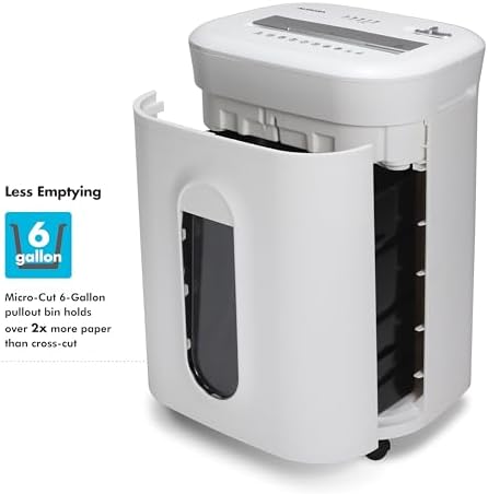 Aurora High-Security 10-Sheet Micro-Cut Paper and Credit Card Shredder with 6 Gallon Pullout Basket / 60 Mins Running Time/Security Level P-5 - Image 2