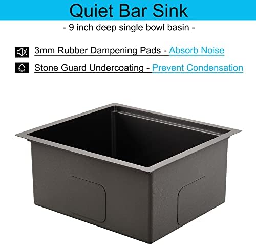 21 Inch Black Undermount Bar Sink - Image 7