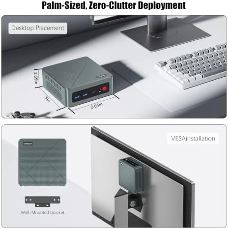 Mini PC, Mini Computers for Home Office Business, Portable Office PC - Image 5