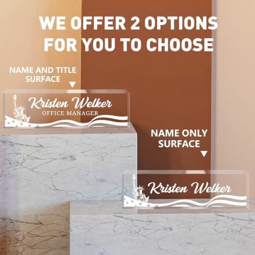 Custom Engraved Name Plate for Desk, Acrylic Desk Name Plate Personalized - Image 2
